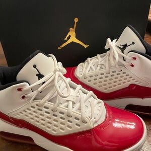 Air Jordan Red and White Sneakers
